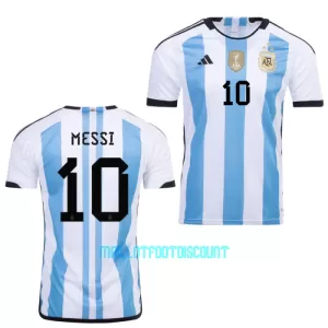 Maillot De Foot Argentine 3 Star Lionel Messi 10 Domicile Coupe du Monde 2022