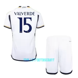 Kit De Football Real Madrid Federico Valverde 15 Enfant Domicile 23/24 Kit De Football Real Madrid Federico Valverde 15 Enfant Domicile 23/24