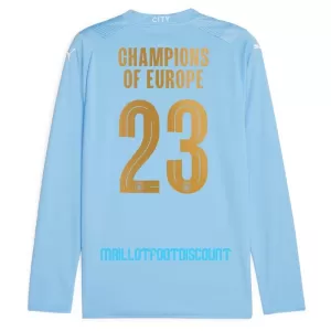 Maillot De Foot Manchester City Champions of Europe Domicile 23/24 Manches Longues