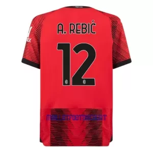 Maillot De Foot Milan AC A. Rebic 12 Domicile 23/24 Maillot De Foot Milan AC A. Rebic 12 Domicile 23/24