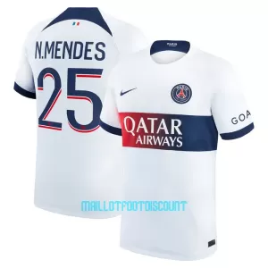 Maillot De Foot Paris Saint-Germain N.Mendes 25 Extérieur 23/24