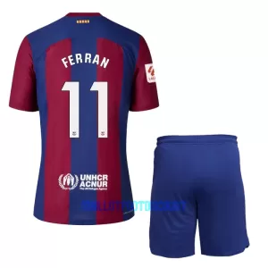 Kit De Football FC Barcelone Ferran Torres 11 Enfant Domicile 23/24 Kit De Football FC Barcelone Ferran Torres 11 Enfant Domicile 23/24