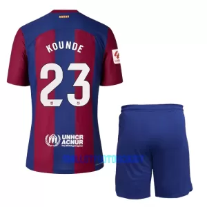 Kit De Football FC Barcelone Kounde 23 Enfant Domicile 23/24 Kit De Football FC Barcelone Kounde 23 Enfant Domicile 23/24
