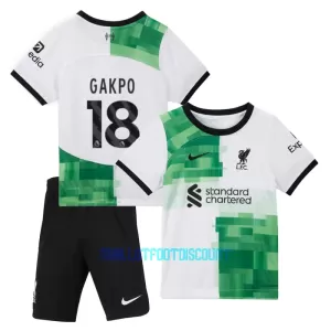 Kit De Football Liverpool Cody Gakpo 18 Enfant Extérieur 23/24 Kit De Football Liverpool Cody Gakpo 18 Enfant Extérieur 23/24
