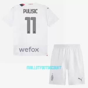 Kit De Football Milan AC Christian Pulišić 11 Enfant Extérieur 23/24 Kit De Football Milan AC Christian Pulišić 11 Enfant Extérieur 23/24