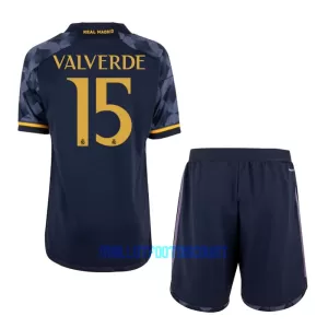Kit De Football Real Madrid Federico Valverde 15 Enfant Extérieur 23/24 Kit De Football Real Madrid Federico Valverde 15 Enfant Extérieur 23/24