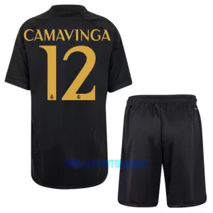 Kit De Football Real Madrid Eduardo Camavinga 12 Enfant Third 23/24 Kit De Football Real Madrid Eduardo Camavinga 12 Enfant Third 23/24
