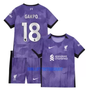 Kit De Football Liverpool Cody Gakpo 18 Enfant Third 23/24 Kit De Football Liverpool Cody Gakpo 18 Enfant Third 23/24