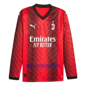 Maillot De Foot Milan AC Domicile 23/24 Manches Longues Maillot De Foot Milan AC Domicile 23/24 Manches Longues