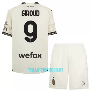Kit De Football Milan AC Olivier Giroud 9 Enfant Fourth 23/24 Blanc Kit De Football Milan AC Olivier Giroud 9 Enfant Fourth 23/24 Blanc