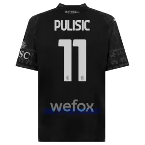 Maillot De Foot Milan AC Christian Pulišić 11 Fourth 23/24 Noir Maillot De Foot Milan AC Christian Pulišić 11 Fourth 23/24 Noir