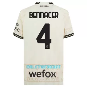 Maillot De Foot Milan AC Ismael Bennacer 4 Fourth 23/24 Blanc Maillot De Foot Milan AC Ismael Bennacer 4 Fourth 23/24 Blanc