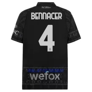 Maillot De Foot Milan AC Ismael Bennacer 4 Fourth 23/24 Noir Maillot De Foot Milan AC Ismael Bennacer 4 Fourth 23/24 Noir