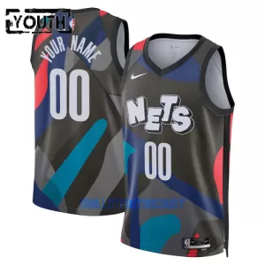 Maillot de Basket Brooklyn Nets City Edition Swingman 23/24 Enfant Noir
