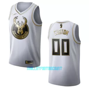 Maillot de Basket Milwaukee Bucks Golden Edition Swingman Blanc Maillot de Basket Milwaukee Bucks Golden Edition Swingman Blanc