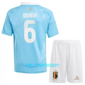 Kit De Football Belgique Onana 6 Enfant Extérieur Euro 2024 Kit De Football Belgique Onana 6 Enfant Extérieur Euro 2024