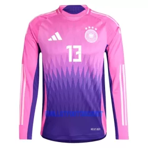 Maillot De Foot Allemagne Thomas Müller 13 Extérieur Euro 2024 Manches Longues