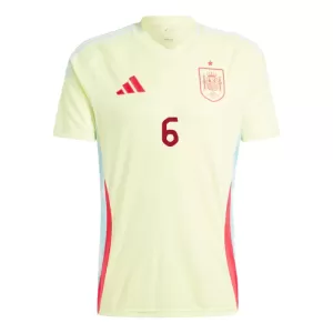 Maillot De Foot Espagne Mikel Merino 6 Extérieur Euro 2024