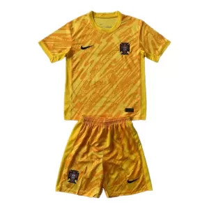 Kit De Football Gardien Portugal Enfant Euro 2024 Jaune Kit De Football Gardien Portugal Enfant Euro 2024 Jaune