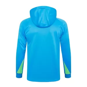 Brésil Enfant Kit sweat-shirt d'entraînement à capuche 24/25 Bleu