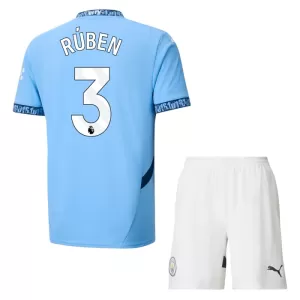 Kit De Football Manchester City Rúben Dias 3 Enfant Domicile 24/25 Kit De Football Manchester City Rúben Dias 3 Enfant Domicile 24/25
