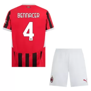 Kit De Football Milan AC Bennacer 4 Enfant Domicile 24/25 Kit De Football Milan AC Bennacer 4 Enfant Domicile 24/25