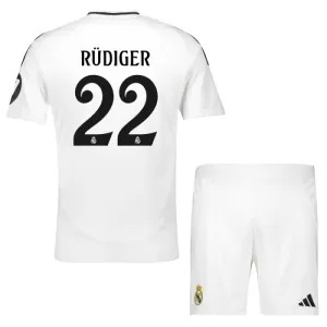 Kit De Football Real Madrid Antonio Rudiger 22 Enfant Domicile 24/25 Kit De Football Real Madrid Antonio Rudiger 22 Enfant Domicile 24/25