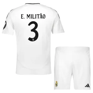 Kit De Football Real Madrid Éder Militão 3 Enfant Domicile 24/25 Kit De Football Real Madrid Éder Militão 3 Enfant Domicile 24/25