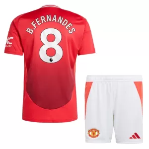 Kit De Football Manchester United Bruno Fernandes 8 Enfant Domicile 24/25 Kit De Football Manchester United Bruno Fernandes 8 Enfant Domicile 24/25