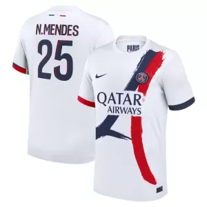 Maillot De Foot Paris Saint-Germain Nuno Mendes 25 Extérieur 24/25 Maillot De Foot Paris Saint-Germain Nuno Mendes 25 Extérieur 24/25