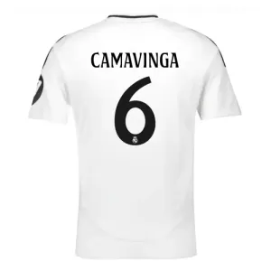 Maillot De Foot Real Madrid Eduardo Camavinga 6 Domicile 24/25 Maillot De Foot Real Madrid Eduardo Camavinga 6 Domicile 24/25