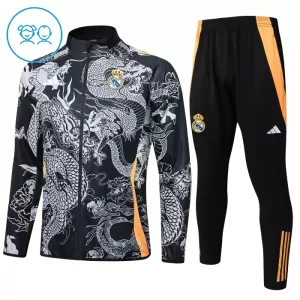 Real Madrid Enfant Ensemble Vestes d'Entraînement 24/25 Dragon Noir Real Madrid Enfant Ensemble Vestes d'Entraînement 24/25 Dragon Noir