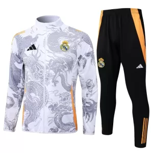 Real Madrid Ensemble Vestes d'Entraînement 24/25 Dragon Blanc Real Madrid Ensemble Vestes d'Entraînement 24/25 Dragon Blanc