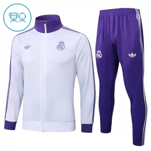 Real Madrid Enfant Ensemble Vestes d'Entraînement 24/25 Blanc Real Madrid Enfant Ensemble Vestes d'Entraînement 24/25 Blanc