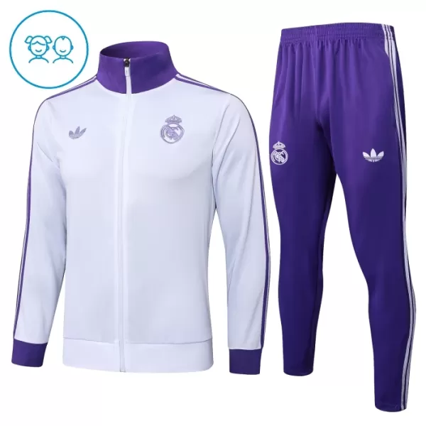 Real Madrid Enfant Ensemble Vestes d'Entraînement 24/25 Blanc Real Madrid Enfant Ensemble Vestes d'Entraînement 24/25 Blanc