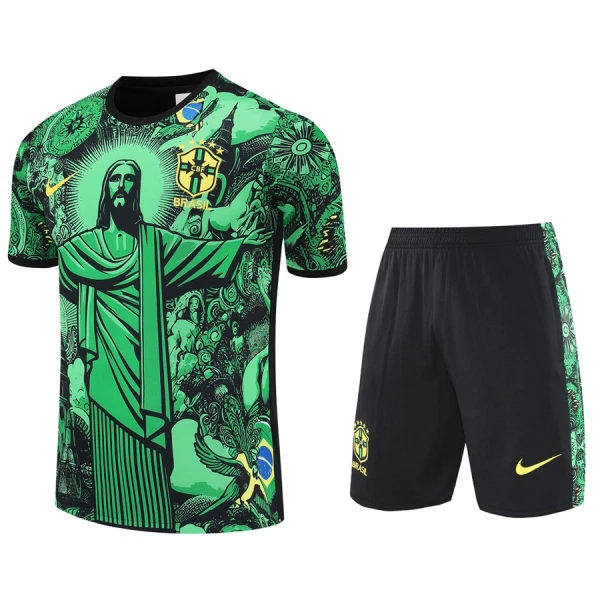 Kit De Football Brésil Enfant 24/25 Vert - Spécial Kit De Football Brésil Enfant 24/25 Vert - Spécial