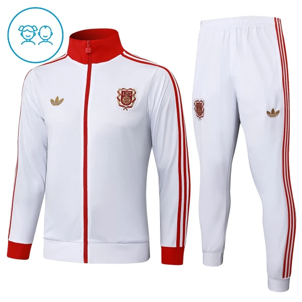 FC Bayern Munich Enfant Ensemble Vestes d'Entraînement 24/25 Blanc FC Bayern Munich Enfant Ensemble Vestes d'Entraînement 24/25 Blanc