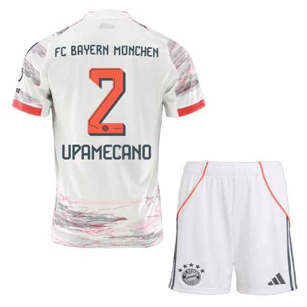 Kit De Football FC Bayern Munich Dayot Upamecano 2 Enfant Extérieur 25/26 Kit De Football FC Bayern Munich Dayot Upamecano 2 Enfant Extérieur 25/26