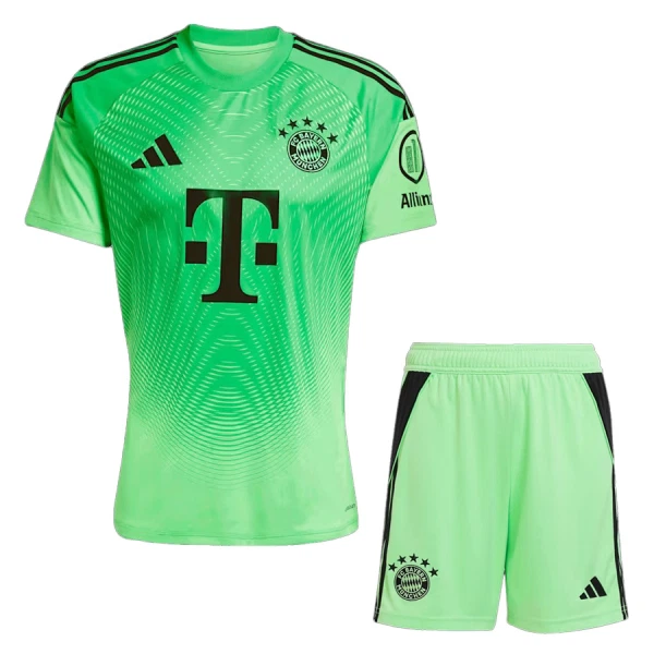 Kit De Football Gardien FC Bayern Munich Enfant 25/26 Vert Kit De Football Gardien FC Bayern Munich Enfant 25/26 Vert