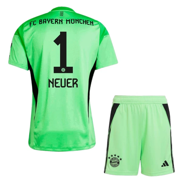 Kit De Football Gardien FC Bayern Munich Manuel Neuer 1 Enfant 25/26 Vert Kit De Football Gardien FC Bayern Munich Manuel Neuer 1 Enfant 25/26 Vert