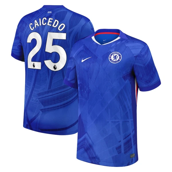 Maillot De Foot Chelsea Moisés Caicedo 25 Domicile 25/26 Maillot De Foot Chelsea Moisés Caicedo 25 Domicile 25/26