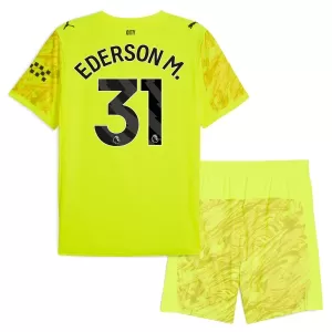 Kit De Football Gardien Manchester City Ederson Moraes M. 31 Enfant 25/26 Jaune
