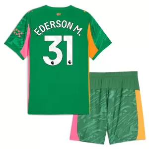 Kit De Football Gardien Manchester City Ederson Moraes M. 31 Enfant 25/26 Vert