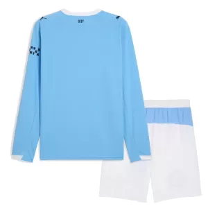 Kit De Football Manchester City Enfant Domicile 25/26 Manches Longues