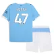 Kit De Football Manchester City Phil Foden 47 Enfant Domicile 25/26 Kit De Football Manchester City Phil Foden 47 Enfant Domicile 25/26