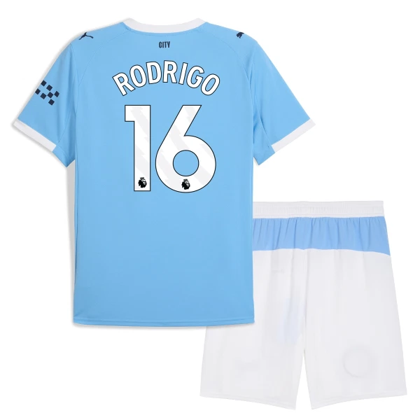 Kit De Football Manchester City Rodrigo Hernández 16 Enfant Domicile 25/26 Kit De Football Manchester City Rodrigo Hernández 16 Enfant Domicile 25/26