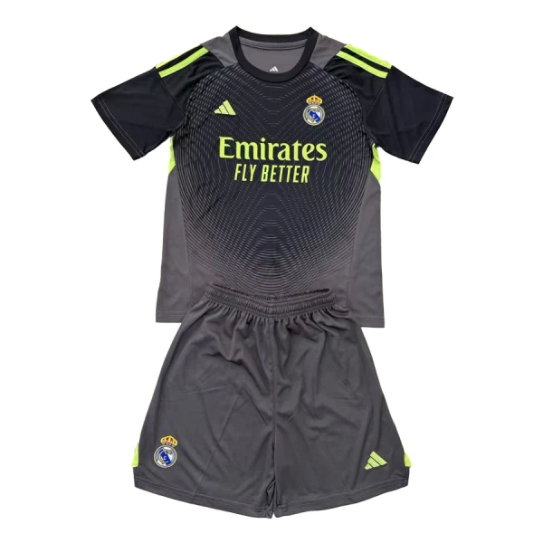 Kit De Football Gardien Real Madrid Enfant 25/26 Noir Kit De Football Gardien Real Madrid Enfant 25/26 Noir