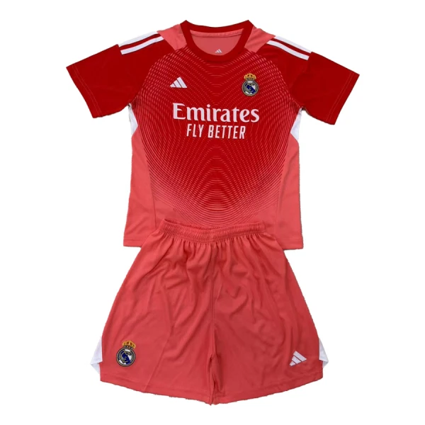 Kit De Football Gardien Real Madrid Enfant 25/26 Rouge Kit De Football Gardien Real Madrid Enfant 25/26 Rouge