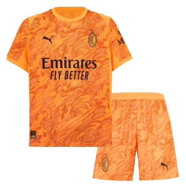 Kit De Football Gardien Milan AC Enfant 25/26 Orange Kit De Football Gardien Milan AC Enfant 25/26 Orange