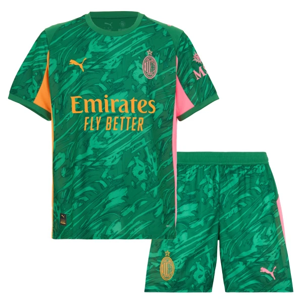 Kit De Football Gardien Milan AC Enfant 25/26 Vert Kit De Football Gardien Milan AC Enfant 25/26 Vert